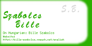 szabolcs bille business card